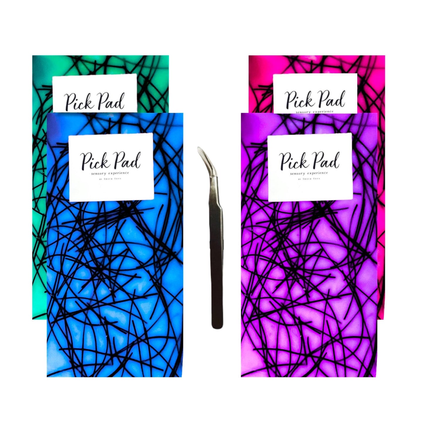 BIRDNEST Picky Pad w/Tweezers: Sensory Fidget Toy for Trichotillomania, Repetitive Behaviors