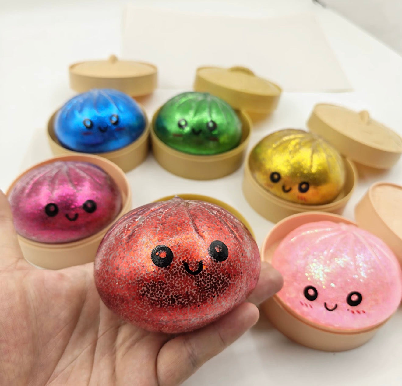 Viral Glitter Dumpling Squishy