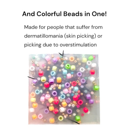 2-in-1 Sensory Fidget Pad: Bird Nest & Beads - Anxiety Relief