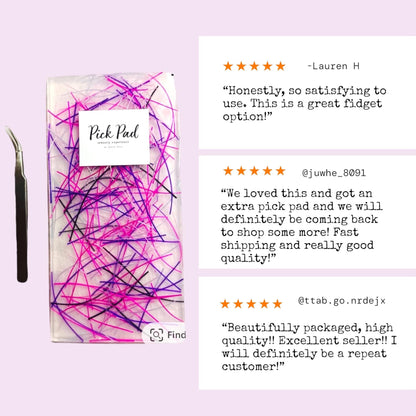 BIRDNEST Picky Pad w/Tweezers: Sensory Fidget Toy for Trichotillomania, Repetitive Behaviors