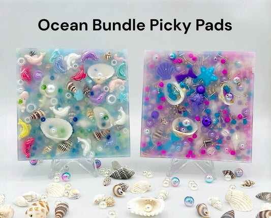 X-Large Mermaid Picky Pad fidget OCD-ADHD-Anxiety relief -Trichotillomania-Skin Picking-Repetitive Behavior-DIY jewelry kit!
