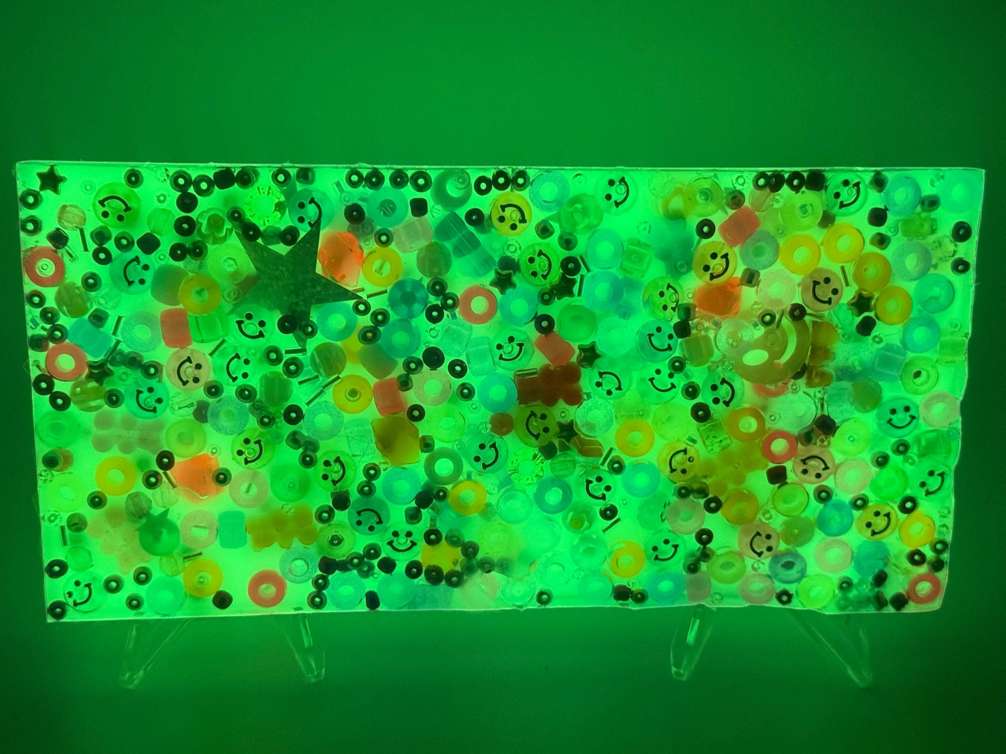 Glow in the Dark Sensory Fidget Toy: Tactile Picky-Pad with Colorful Beads
