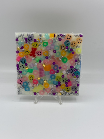 Glow in the Dark Sensory Fidget Toy: Tactile Picky-Pad with Colorful Beads