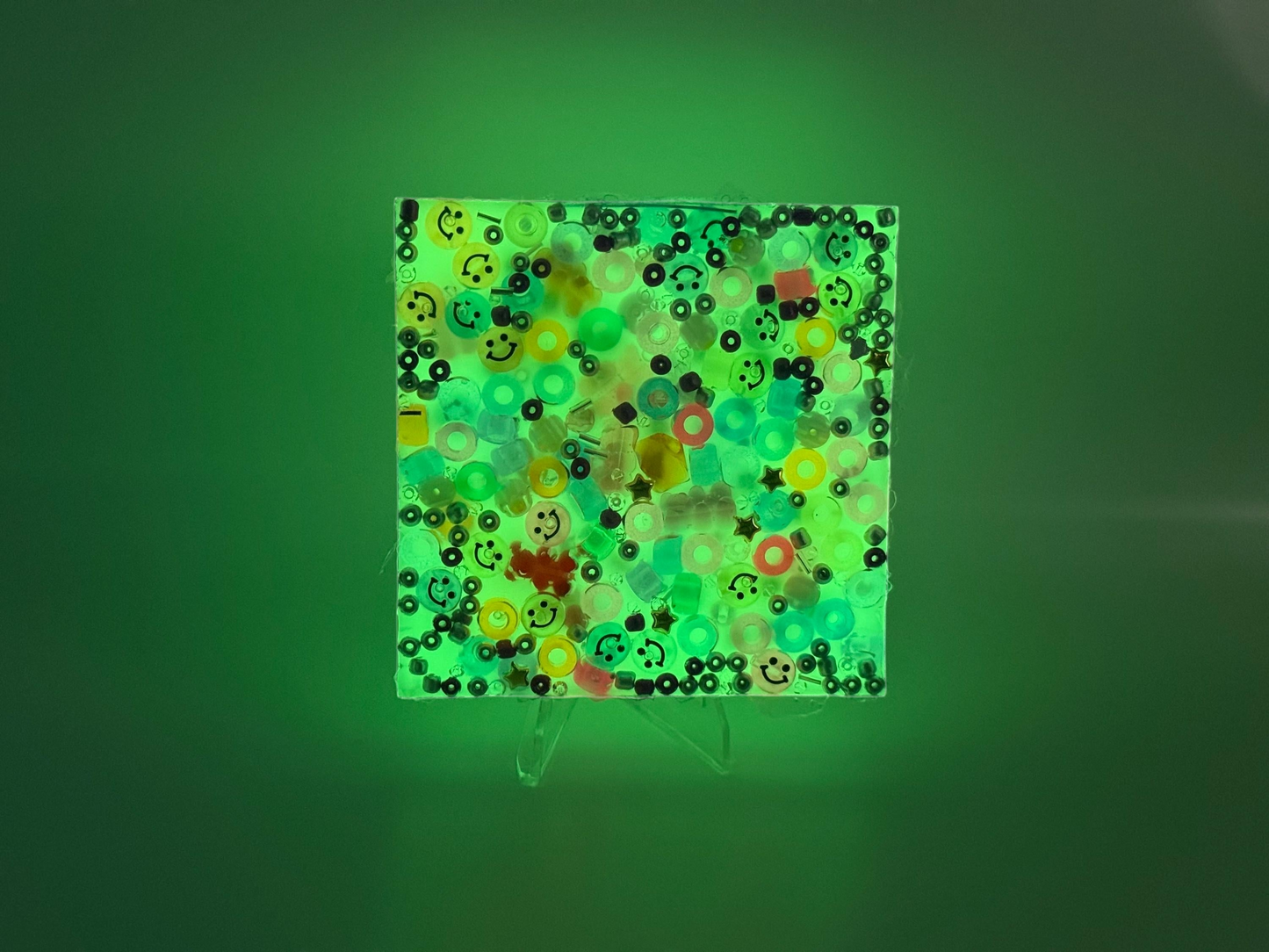 Glow in the Dark Sensory Fidget Toy: Tactile Picky-Pad with Colorful Beads