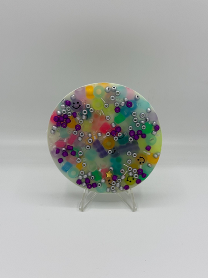 Glow in the Dark Sensory Fidget Toy: Tactile Picky-Pad with Colorful Beads
